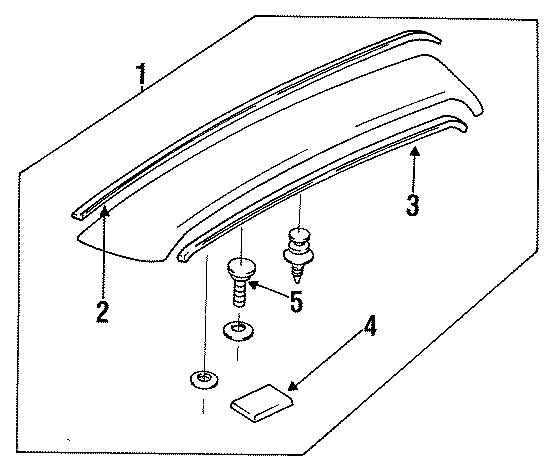 Diagram LIFT GATE. APPLIQUE. for your 2007 Mazda MX-5 Miata   