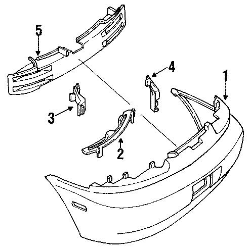 Diagram REAR BUMPER. BUMPER ASSEMBLY. for your Mazda