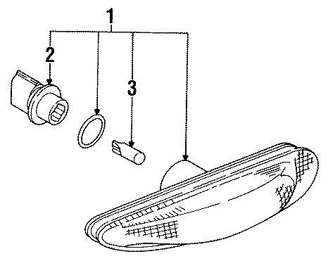 Diagram FRONT LAMPS. SIDE MARKER LAMPS. for your 2019 Mazda MX-5 Miata   