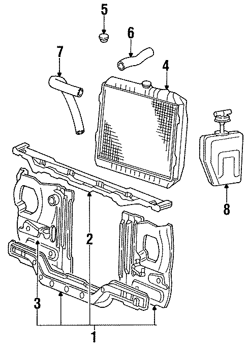 8RADIATOR & COMPONENTS. RADIATOR SUPPORT.https://images.simplepart.com/images/parts/motor/fullsize/6208040.png