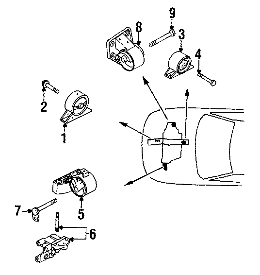 1ENGINE / TRANSAXLE. ENGINE MOUNTING.https://images.simplepart.com/images/parts/motor/fullsize/6212160.png