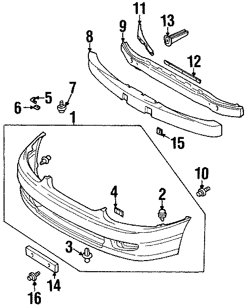 FRONT BUMPER. BUMPER & COMPONENTS.