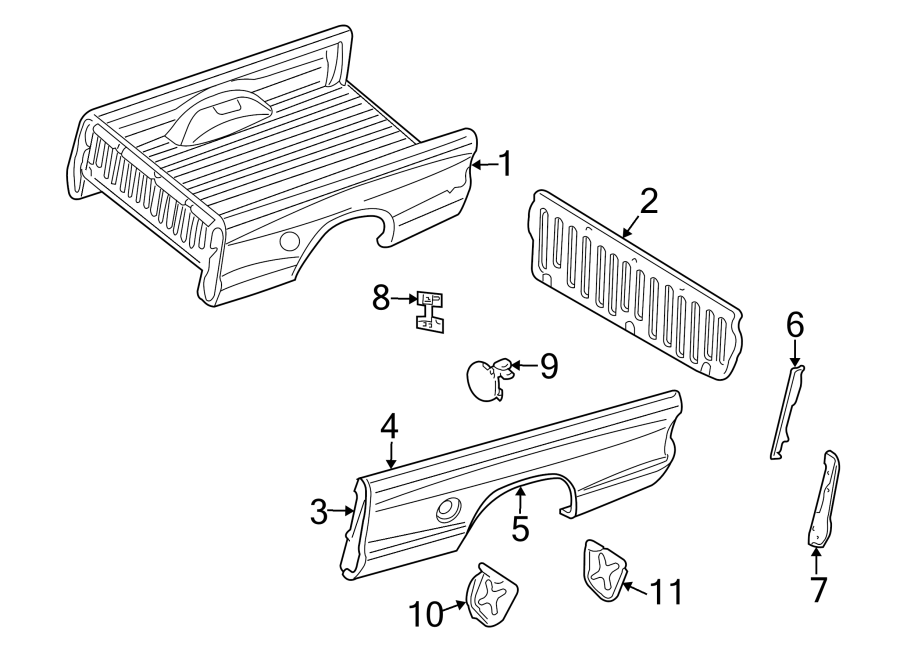 11Pick up box. Front & side panels.https://images.simplepart.com/images/parts/motor/fullsize/6217490.png