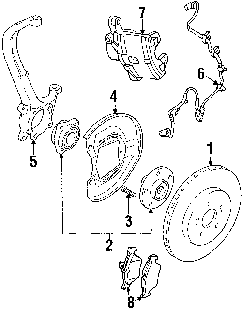 1FRONT SUSPENSION. BRAKE COMPONENTS.https://images.simplepart.com/images/parts/motor/fullsize/6226300.png