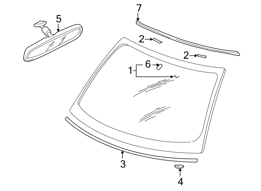 1WINDSHIELD. GLASS. REVEAL MOLDINGS.https://images.simplepart.com/images/parts/motor/fullsize/6227510.png