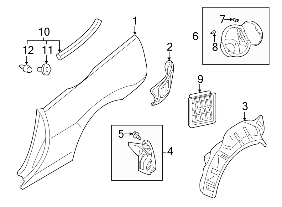 12EXTERIOR TRIM. QUARTER PANEL & COMPONENTS.https://images.simplepart.com/images/parts/motor/fullsize/6227800.png