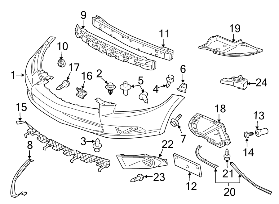 21Front bumper. Bumper assembly.https://images.simplepart.com/images/parts/motor/fullsize/6228006.png