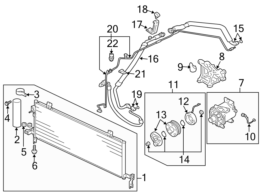 14AIR CONDITIONER & HEATER. COMPRESSOR & LINES. CONDENSER.https://images.simplepart.com/images/parts/motor/fullsize/6228075.png