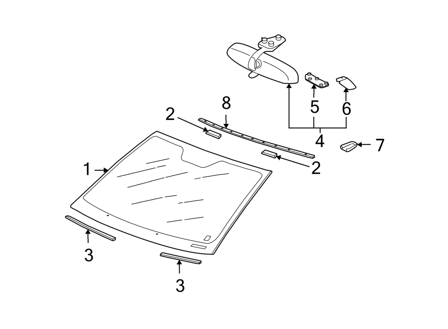 3WINDSHIELD. GLASS. REVEAL MOLDINGS.https://images.simplepart.com/images/parts/motor/fullsize/6228341.png