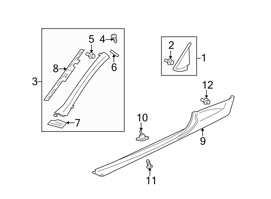 11Front door. Pillars. Rocker & floor. Exterior trim.https://images.simplepart.com/images/parts/motor/fullsize/6228465.png