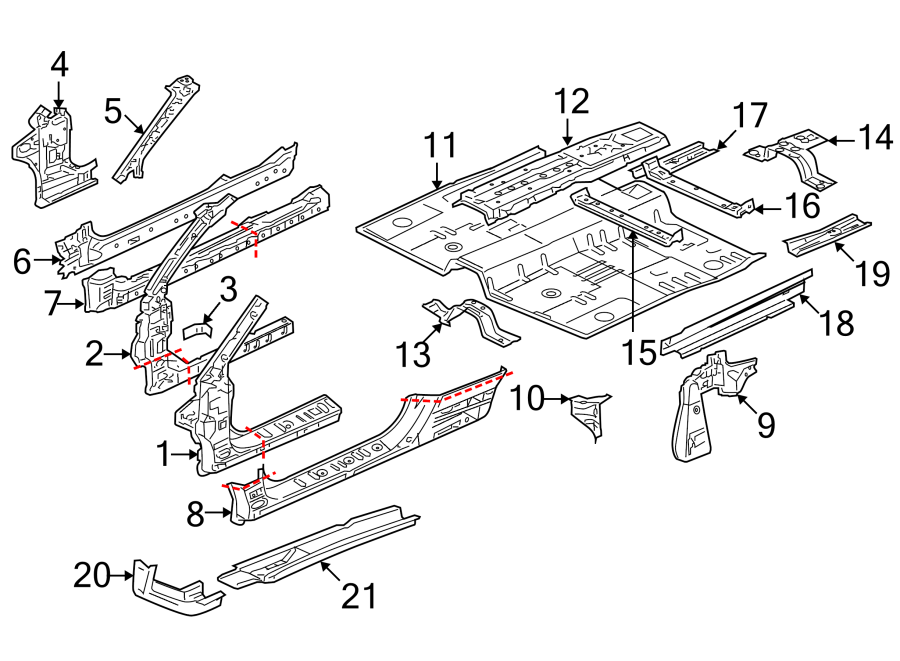 14PILLARS. ROCKER & FLOOR. CENTER PILLAR. FLOOR & RAILS. HINGE PILLAR.https://images.simplepart.com/images/parts/motor/fullsize/6228650.png