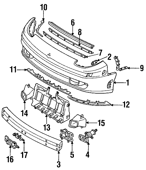 5FRONT BUMPER. BUMPER & COMPONENTS.https://images.simplepart.com/images/parts/motor/fullsize/6230010.png