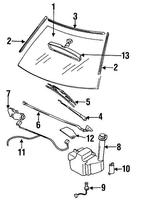 10WINDSHIELD. GLASS. REVEAL MOLDINGS. WIPER & WASHER COMPONENTS.https://images.simplepart.com/images/parts/motor/fullsize/6230430.png