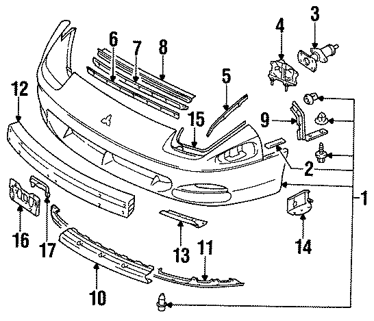 16FRONT BUMPER. BUMPER & COMPONENTS.https://images.simplepart.com/images/parts/motor/fullsize/6230813.png