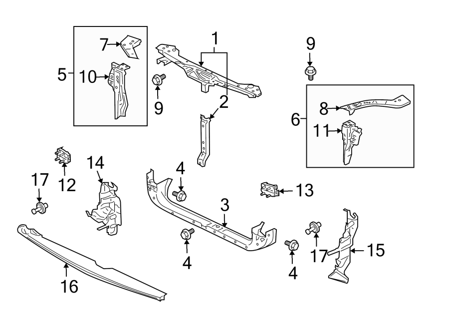 17RADIATOR SUPPORT.https://images.simplepart.com/images/parts/motor/fullsize/6242035.png