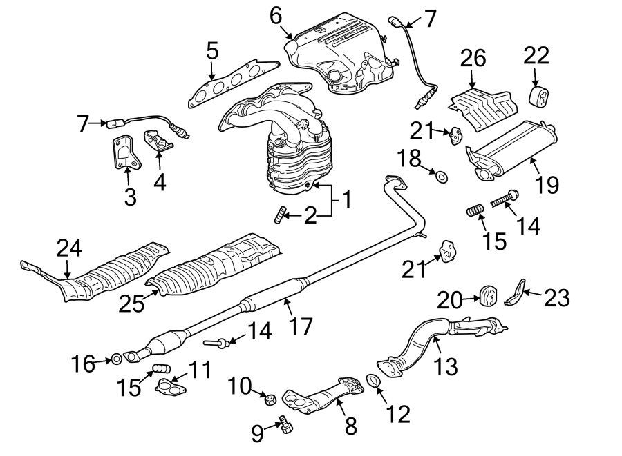 4Exhaust system. Exhaust components. Manifold.https://images.simplepart.com/images/parts/motor/fullsize/6242160.png