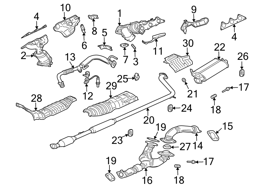 9EXHAUST SYSTEM. EXHAUST COMPONENTS. MANIFOLD.https://images.simplepart.com/images/parts/motor/fullsize/6242165.png