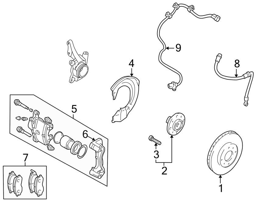 4FRONT SUSPENSION. BRAKE COMPONENTS.https://images.simplepart.com/images/parts/motor/fullsize/6242185.png