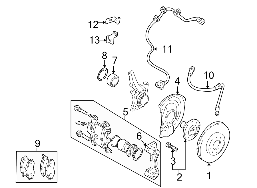 8FRONT SUSPENSION. BRAKE COMPONENTS.https://images.simplepart.com/images/parts/motor/fullsize/6250245.png