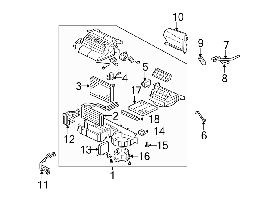 1AIR CONDITIONER & HEATER. EVAPORATOR & HEATER COMPONENTS.https://images.simplepart.com/images/parts/motor/fullsize/6251080.png