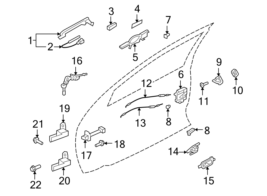 1FRONT DOOR. LOCK & HARDWARE.https://images.simplepart.com/images/parts/motor/fullsize/6251465.png