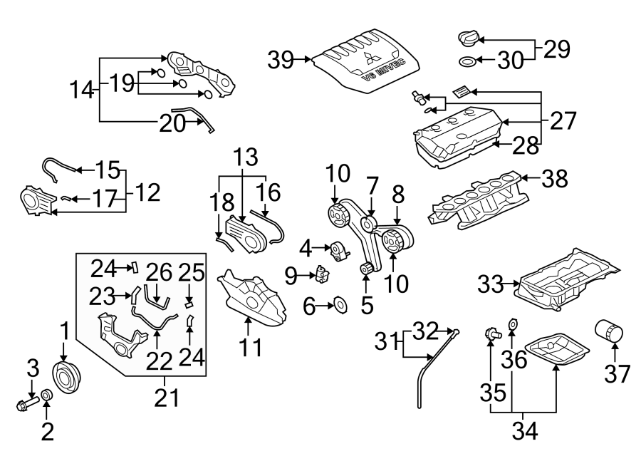 Engine / transaxle. Engine parts.