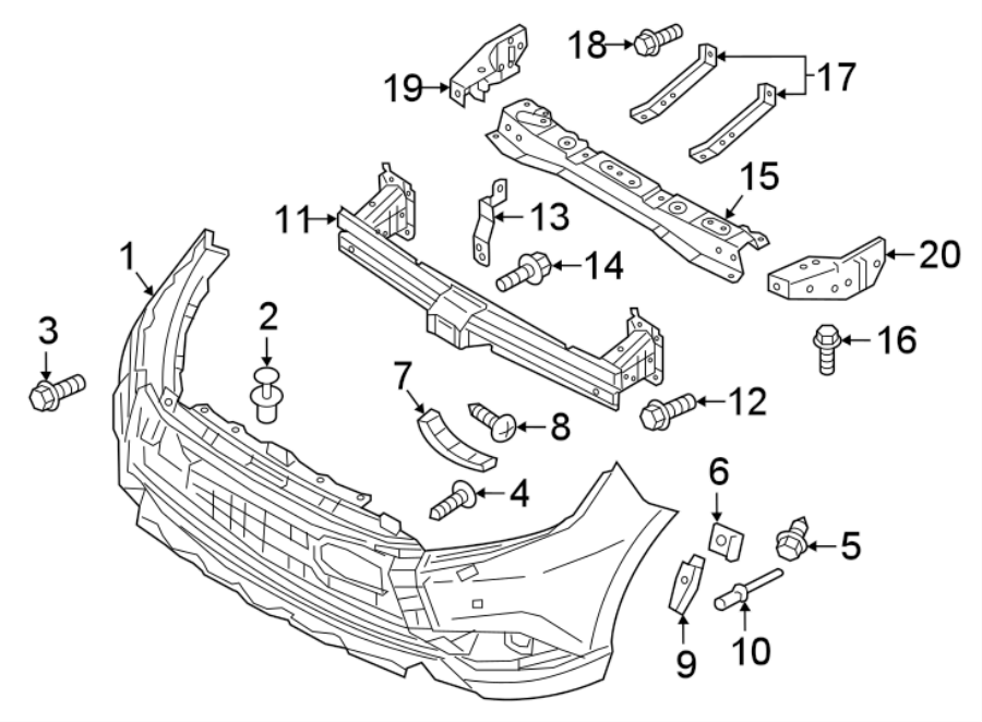 13FRONT BUMPER & GRILLE. BUMPER & COMPONENTS.https://images.simplepart.com/images/parts/motor/fullsize/6253008.png