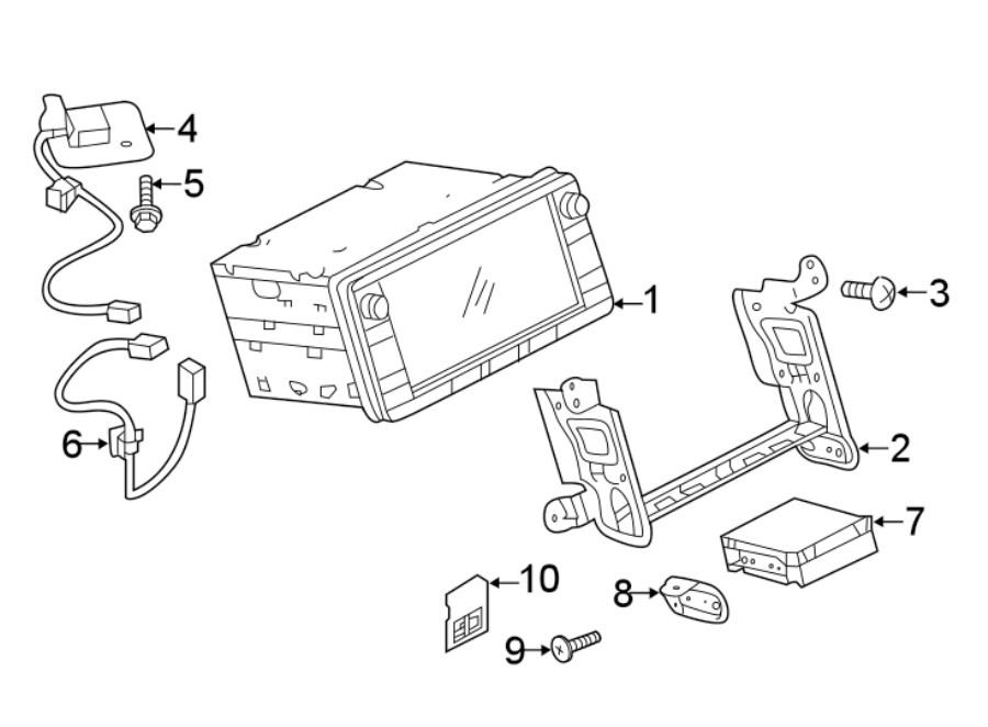 7INSTRUMENT PANEL. NAVIGATION SYSTEM COMPONENTS.https://images.simplepart.com/images/parts/motor/fullsize/6253171.png