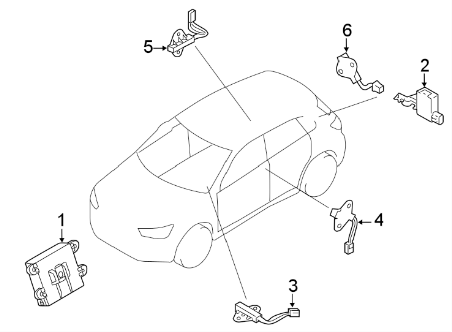 Diagram KEYLESS ENTRY COMPONENTS. for your 2011 Mitsubishi Outlander   