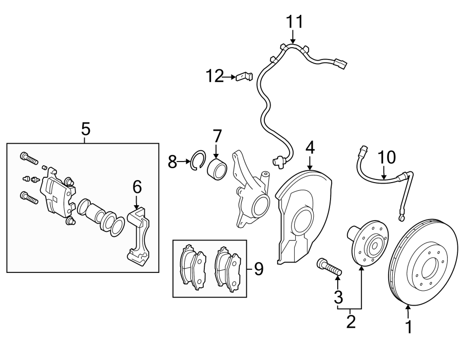 7FRONT SUSPENSION. BRAKE COMPONENTS.https://images.simplepart.com/images/parts/motor/fullsize/6253275.png