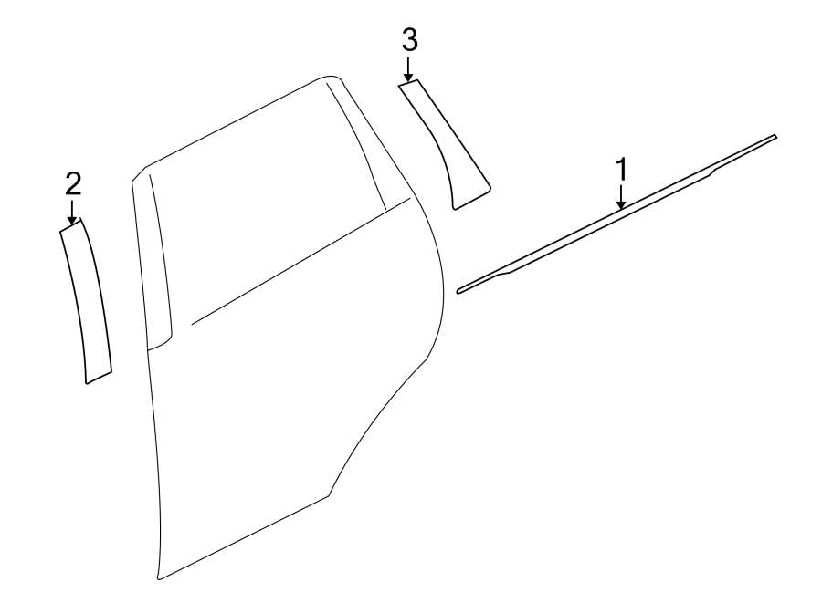 1REAR DOOR. EXTERIOR TRIM.https://images.simplepart.com/images/parts/motor/fullsize/6253550.png