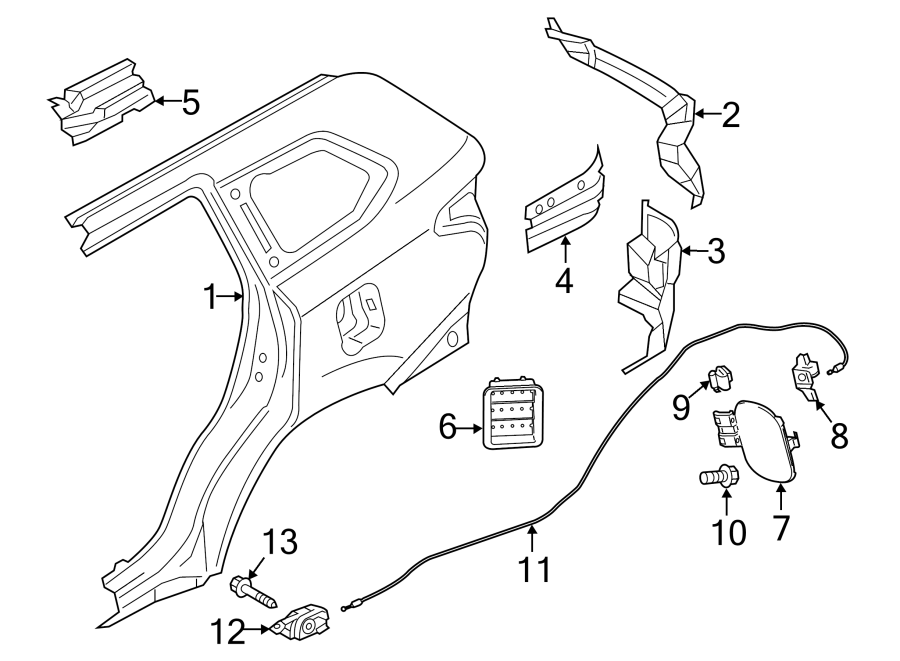 12Quarter panel & components.https://images.simplepart.com/images/parts/motor/fullsize/6253570.png