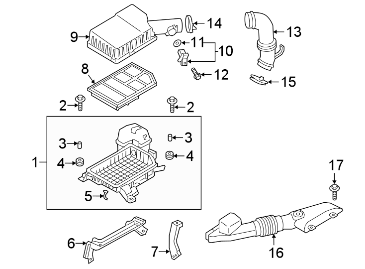 16Engine / transaxle. Air intake.https://images.simplepart.com/images/parts/motor/fullsize/6253760.png