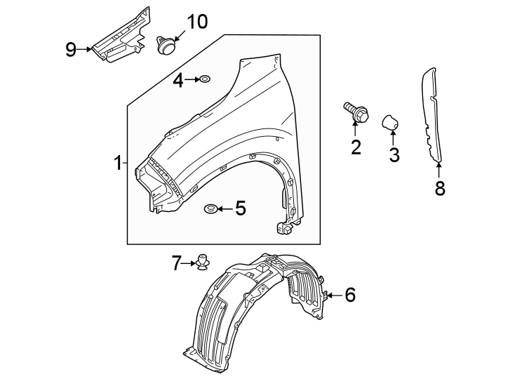 10Fender & components.https://images.simplepart.com/images/parts/motor/fullsize/6254090.png