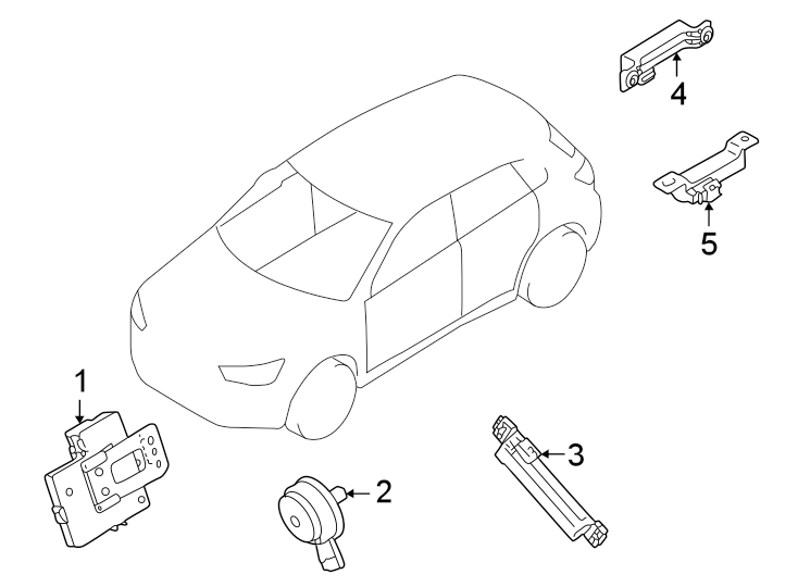 Diagram Keyless entry components. for your Mitsubishi Outlander  