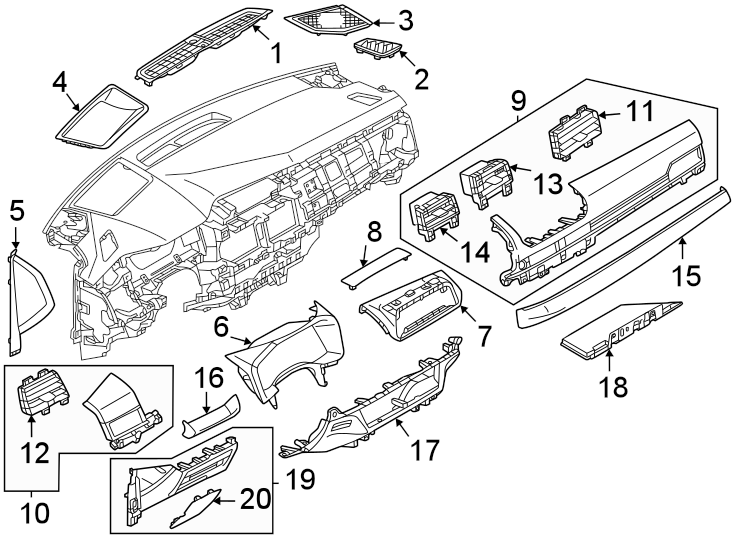 8Instrument panel components.https://images.simplepart.com/images/parts/motor/fullsize/6254295.png