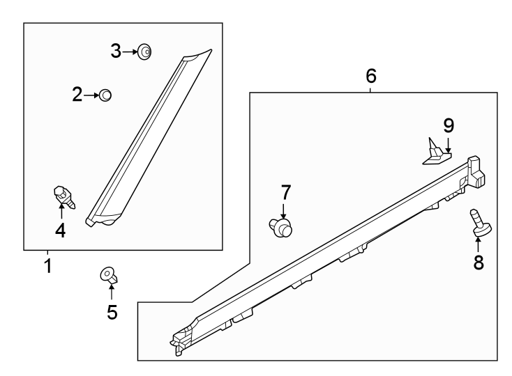 4Pillars. Rocker & floor. Exterior trim.https://images.simplepart.com/images/parts/motor/fullsize/6254425.png