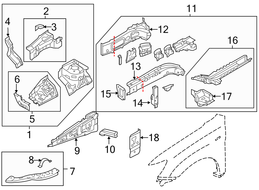 18FENDER. STRUCTURAL COMPONENTS & RAILS.https://images.simplepart.com/images/parts/motor/fullsize/6255115.png