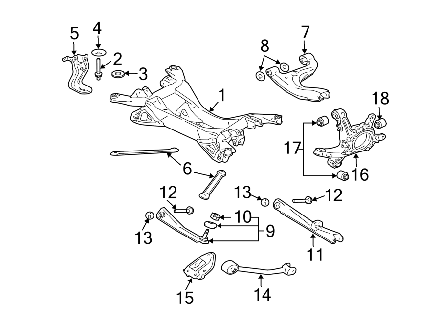 REAR SUSPENSION. SUSPENSION COMPONENTS.