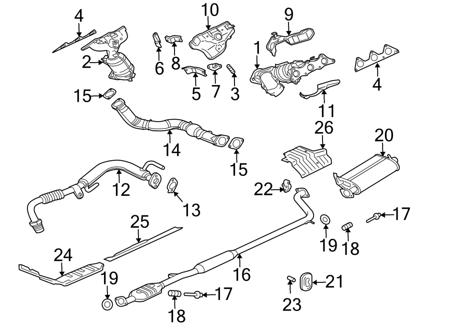 11EXHAUST SYSTEM. EXHAUST COMPONENTS.https://images.simplepart.com/images/parts/motor/fullsize/6261230.png