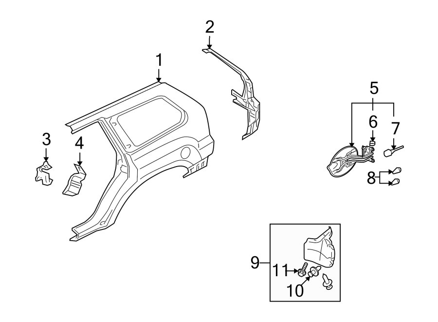 11QUARTER PANEL & COMPONENTS.https://images.simplepart.com/images/parts/motor/fullsize/6261530.png