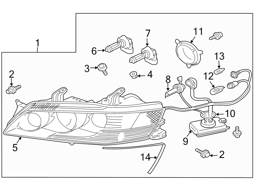 6FRONT LAMPS. HEADLAMP COMPONENTS.https://images.simplepart.com/images/parts/motor/fullsize/6265015.png