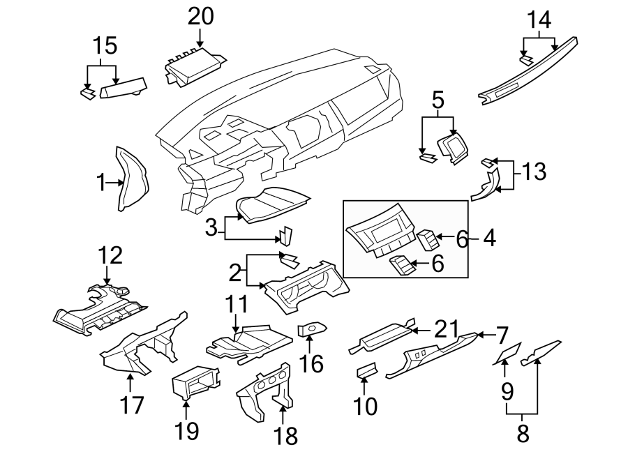 6INSTRUMENT PANEL COMPONENTS.https://images.simplepart.com/images/parts/motor/fullsize/6266310.png