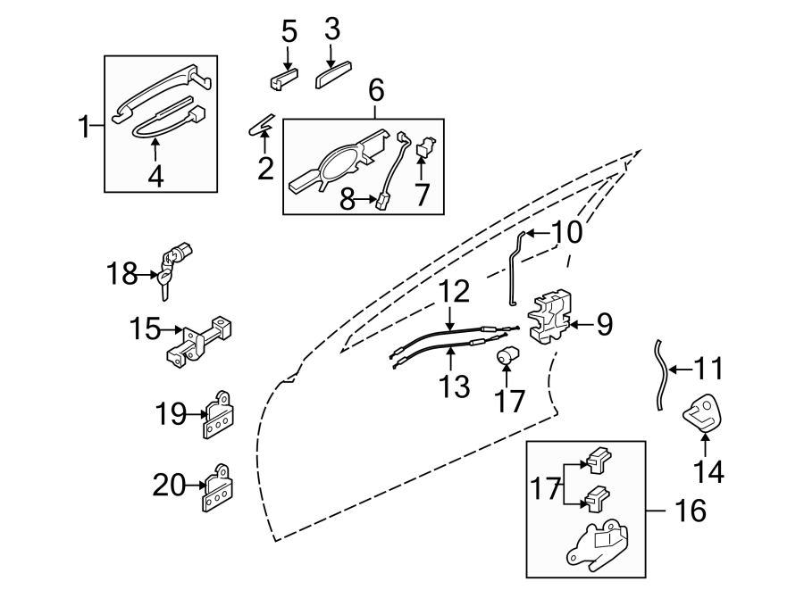 1FRONT DOOR. LOCK & HARDWARE.https://images.simplepart.com/images/parts/motor/fullsize/6266445.png