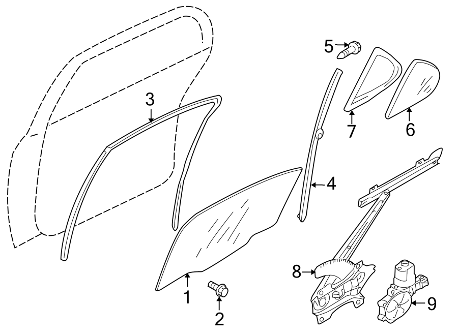 9REAR DOOR. GLASS & HARDWARE.https://images.simplepart.com/images/parts/motor/fullsize/6266465.png