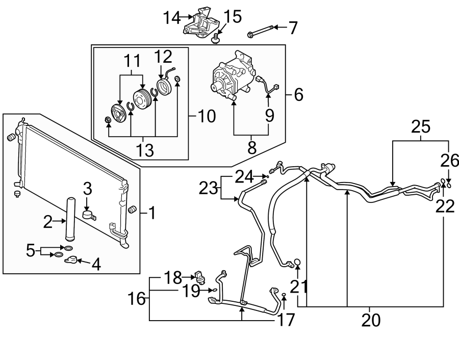 15AIR CONDITIONER & HEATER. COMPRESSOR & LINES. CONDENSER.https://images.simplepart.com/images/parts/motor/fullsize/6267075.png