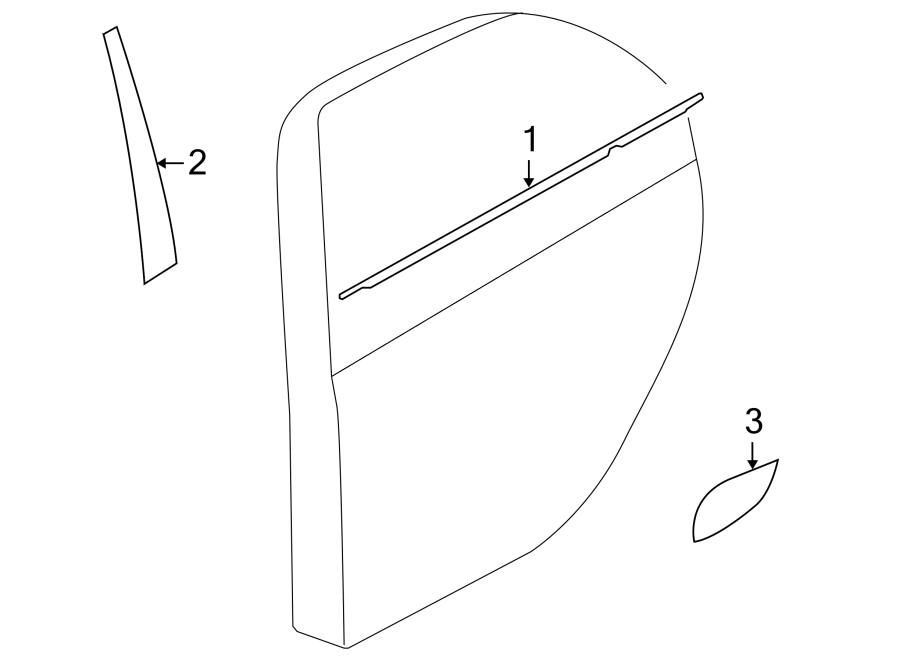 1REAR DOOR. EXTERIOR TRIM.https://images.simplepart.com/images/parts/motor/fullsize/6267460.png