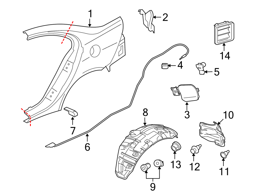 11Quarter panel & components.https://images.simplepart.com/images/parts/motor/fullsize/6267485.png