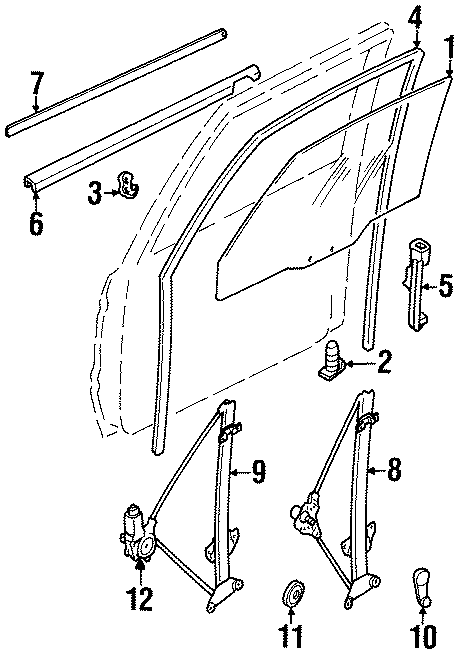 12FRONT DOOR. GLASS & HARDWARE.https://images.simplepart.com/images/parts/motor/fullsize/6280380.png