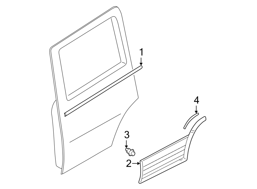 1REAR DOOR. EXTERIOR TRIM.https://images.simplepart.com/images/parts/motor/fullsize/6285395.png